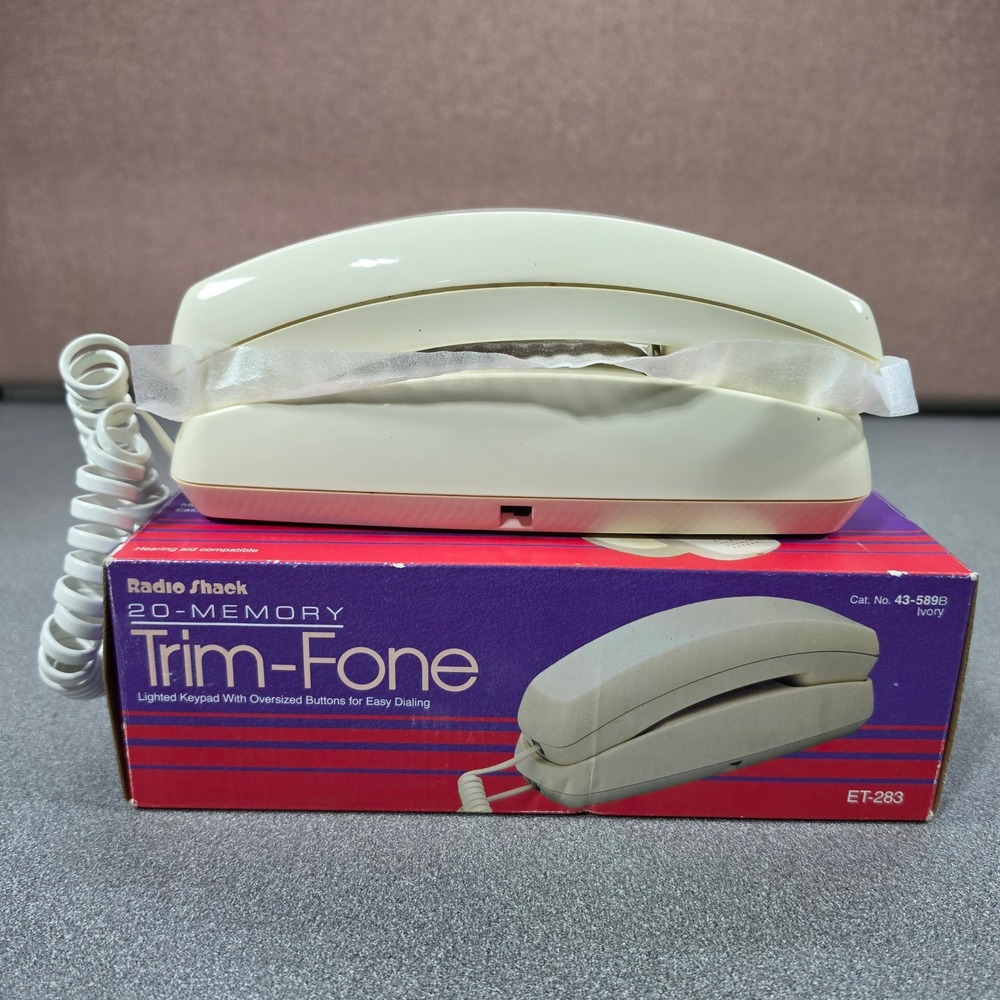 Radio Shack Trim-Fone Ivory NEW ET-283 20-Memory Lighted Keypad Telephone